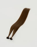 Dark Chestnut Brown (#10) Flat-Tip Hair Extension (50g-70g)