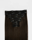 Mocha Brown Clip In Hair Extensions (140g)