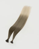 Cool Mochachino Brown/White Blonde (B#1CC/80) Flat-Tip Hair Extension (50g-70g)