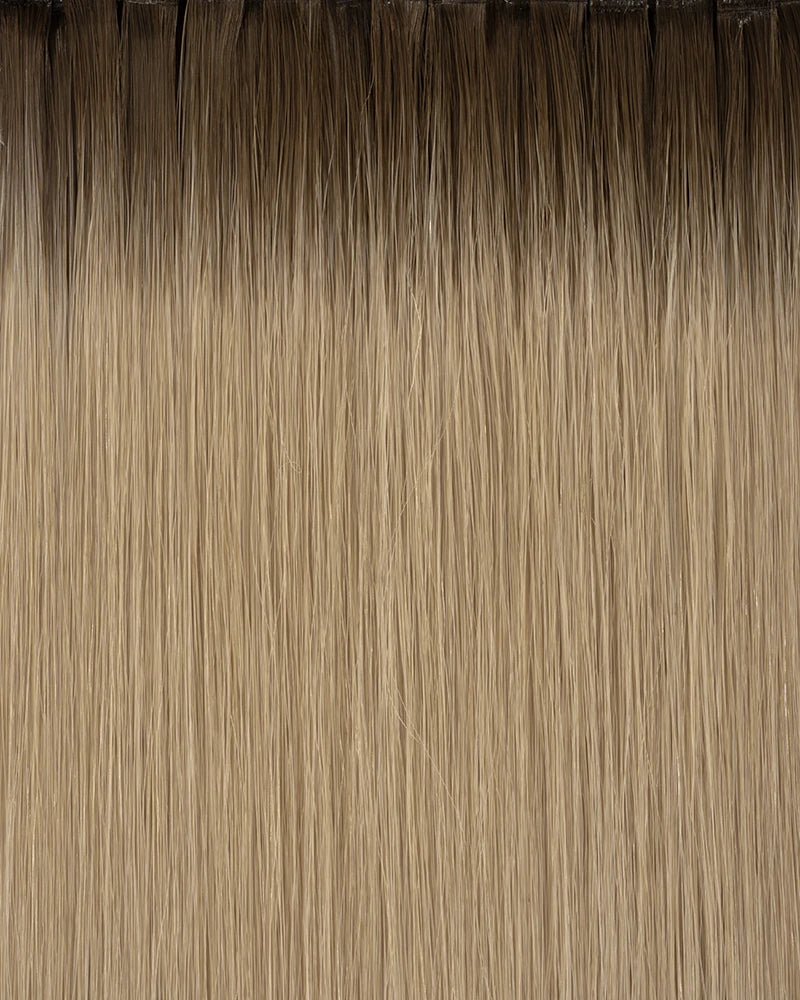 Toffee Brown/Toffee Blonde (R#7/16) Flat-Tip Hair Extension (50g-70g)
