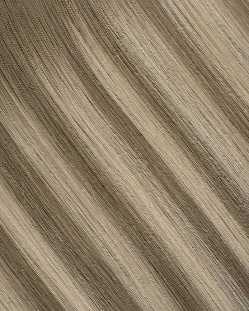 Chestnut Brown/Misty Blonde (HB#6/650) Flat-Tip Hair Extension (50g-70g)