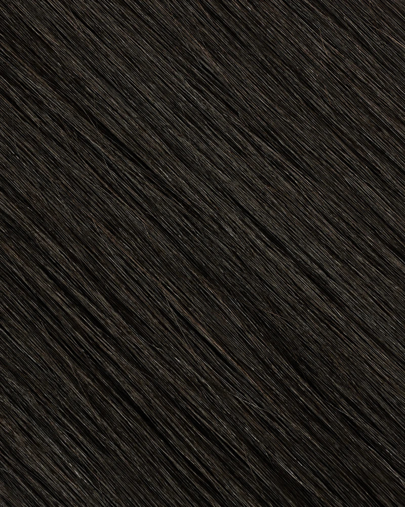 Slate Black (#NB) Flat-Tip Hair Extension (50g-70g)