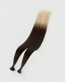 Dark Brown/Creamy Blonde (O#2/24) Flat-Tip Hair Extension (50g-70g)